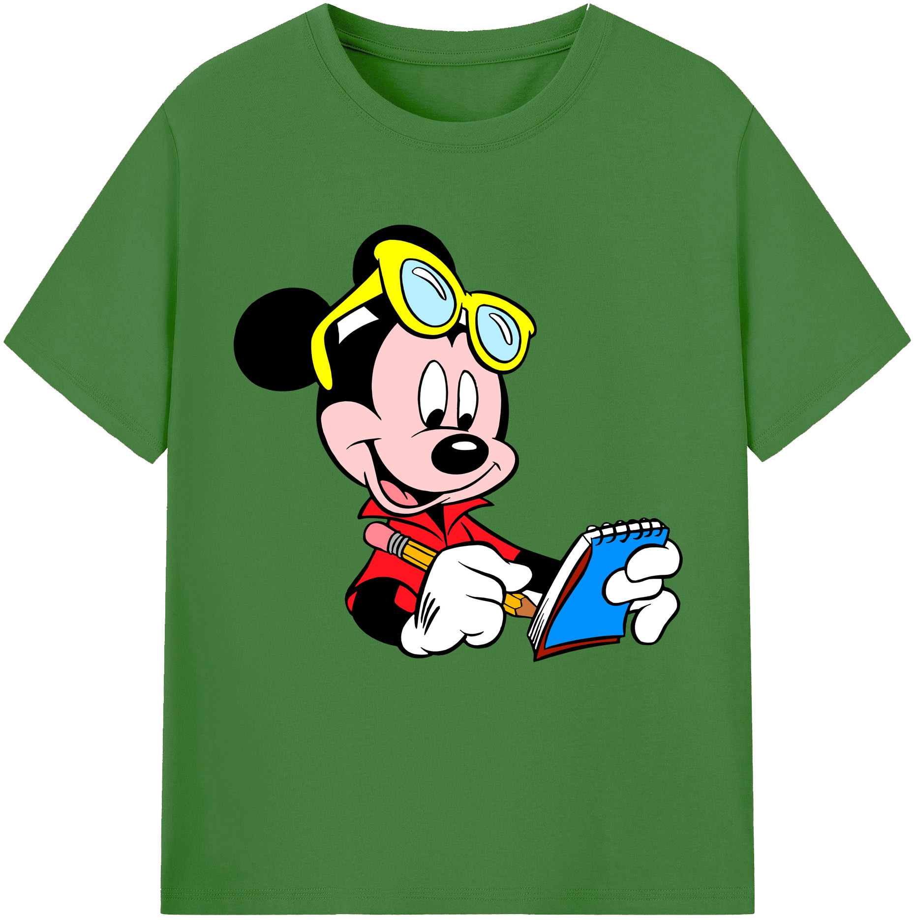 （画像用） ミッキーマウス Mickey Mouse レディースカジュアルプリントTシャツ（綿100％）